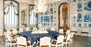 Sommerspeisesaal des Sommerappartements im Schloss Augustusburg zu Brühl UNESCO Weltkulturerbe