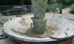 nach der Bergung des Mosaiks